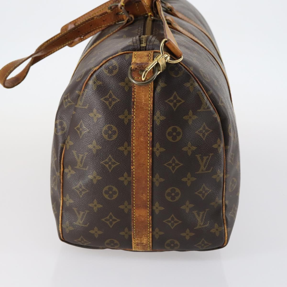 LOUIS VUITTON Monogram Keepall Bandouliere 50 Hand Bag M41416 LV Auth 142778