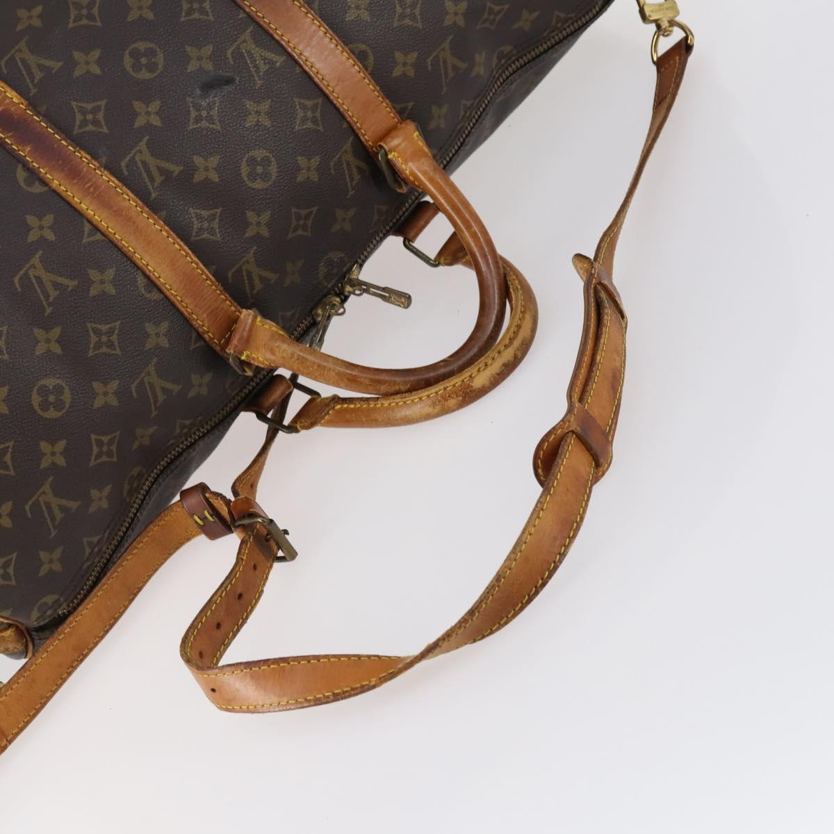 LOUIS VUITTON Monogram Keepall Bandouliere 50 Hand Bag M41416 LV Auth 142778