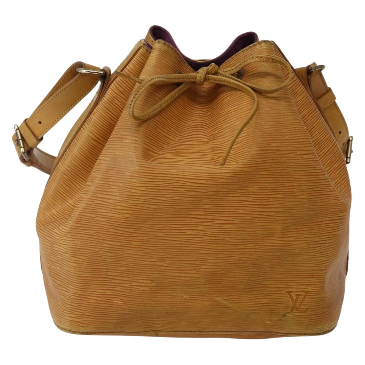 LOUIS VUITTON Epi Petit Noe Shoulder Bag Yellow M44109 LV Auth 142786