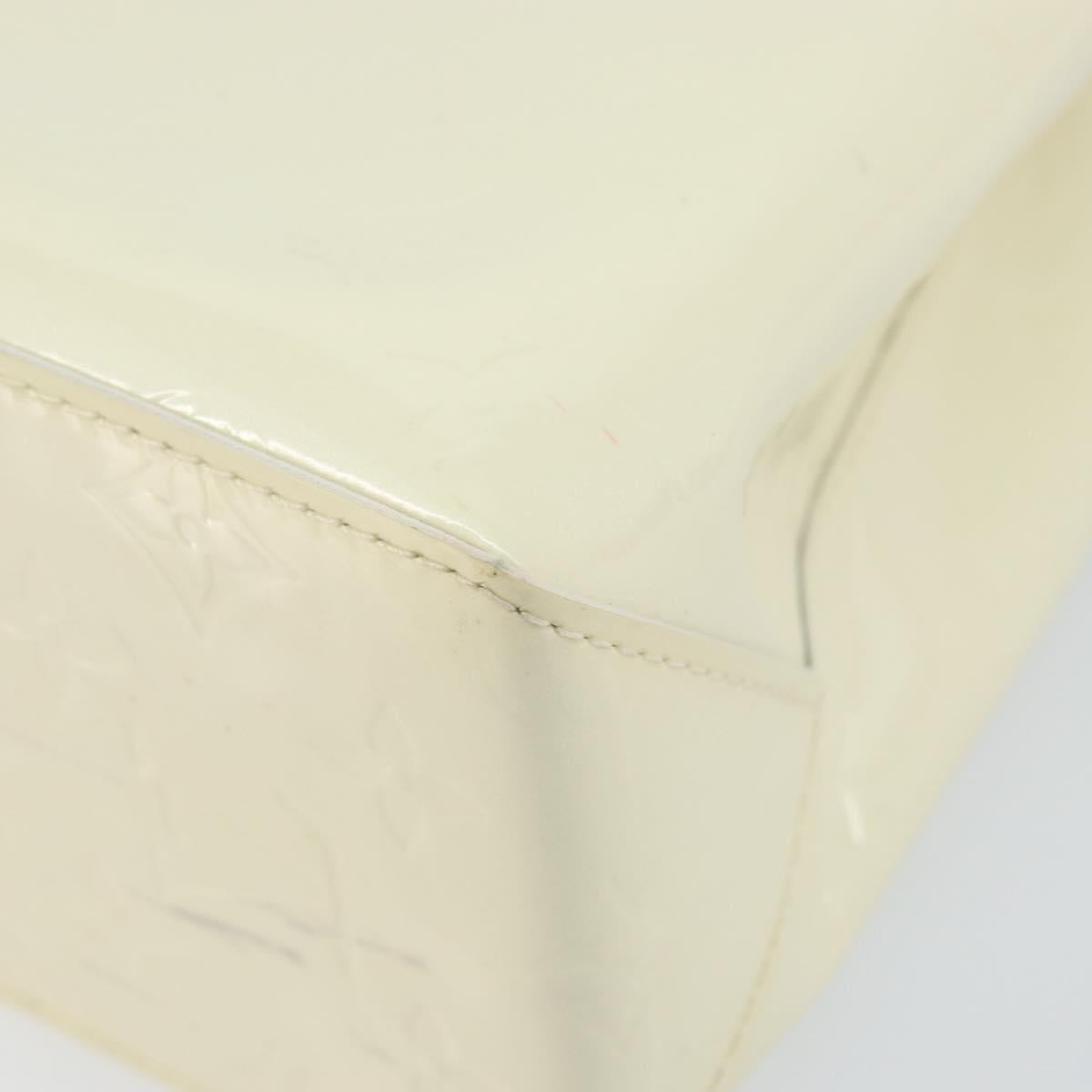 LOUIS VUITTON Monogram Vernis Reade PM Hand Bag Perle M91336 LV Auth 142788