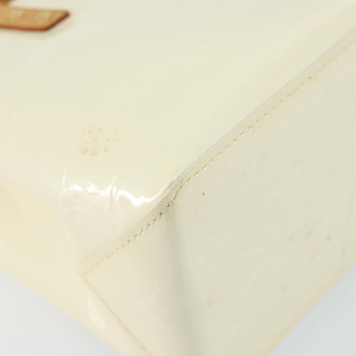 LOUIS VUITTON Monogram Vernis Reade PM Hand Bag Perle M91336 LV Auth 142788