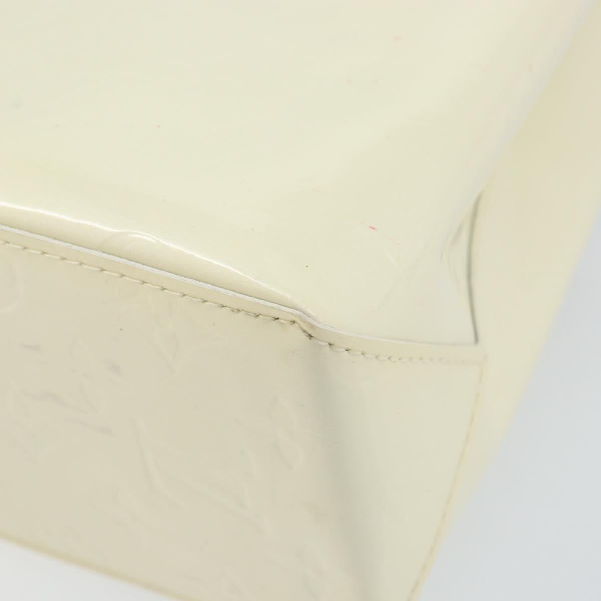 LOUIS VUITTON Monogram Vernis Reade PM Hand Bag Perle M91336 LV Auth 142788