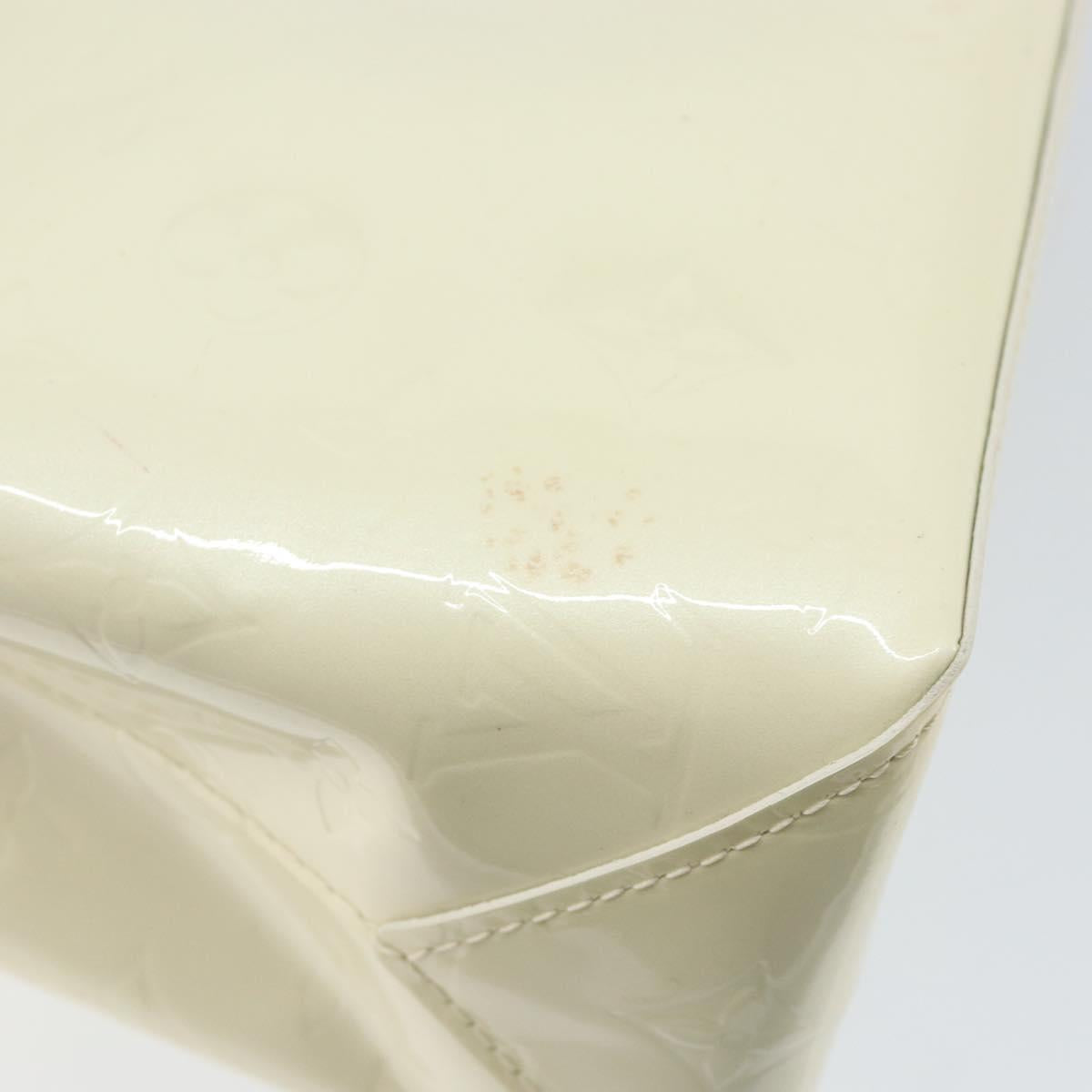 LOUIS VUITTON Monogram Vernis Reade PM Hand Bag Perle M91336 LV Auth 142788