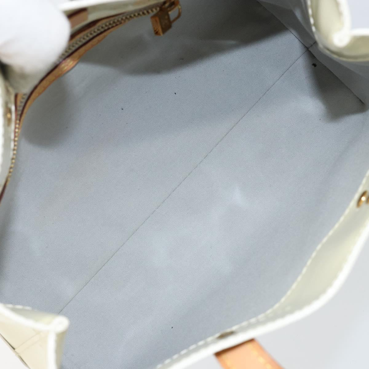 LOUIS VUITTON Monogram Vernis Reade PM Hand Bag Perle M91336 LV Auth 142788