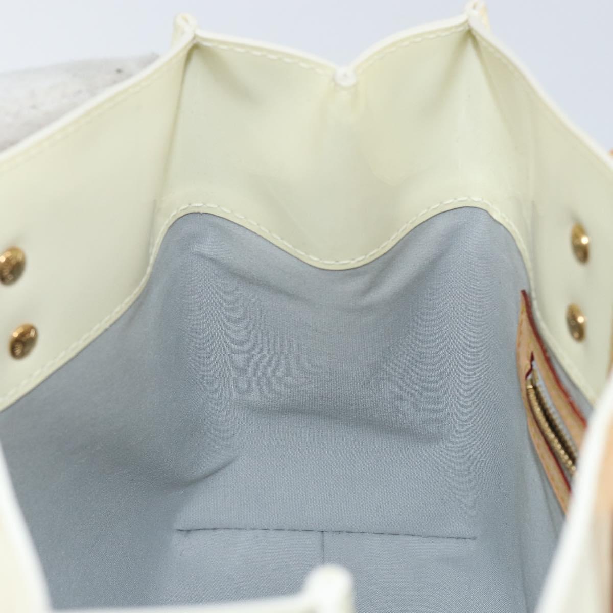 LOUIS VUITTON Monogram Vernis Reade PM Hand Bag Perle M91336 LV Auth 142788