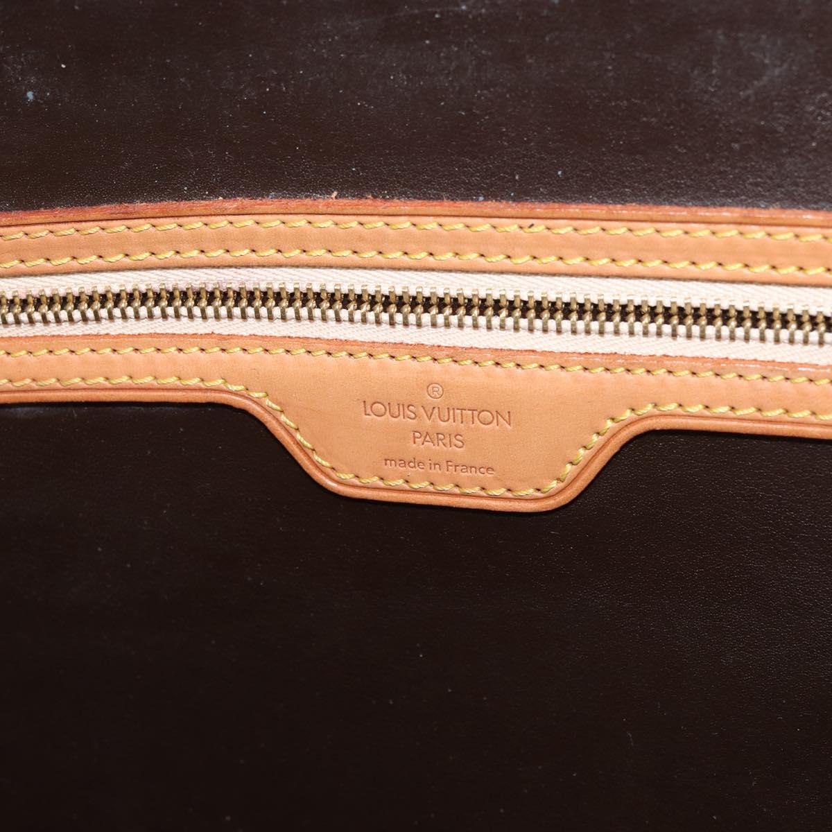 LOUIS VUITTON Monogram Vernis Van Damme Hand Bag Bronze M91125 LV Auth 142789