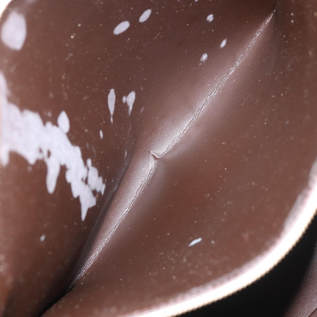 LOUIS VUITTON Monogram Vernis Van Damme Hand Bag Bronze M91125 LV Auth 142789