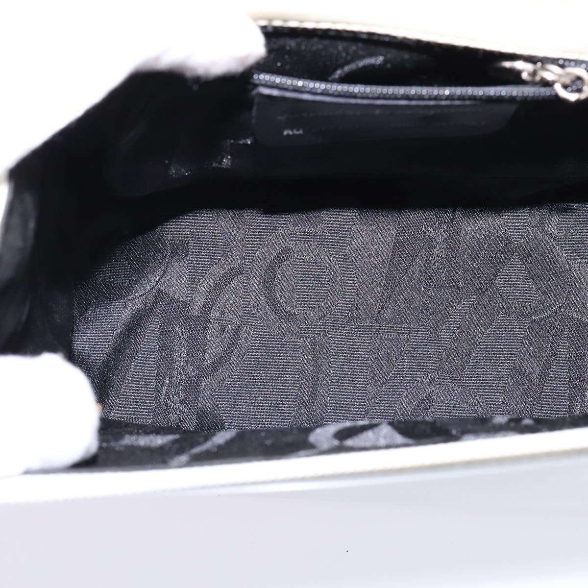 Salvatore Ferragamo Gancini Hand Bag Patent leather 2way White Auth 142795