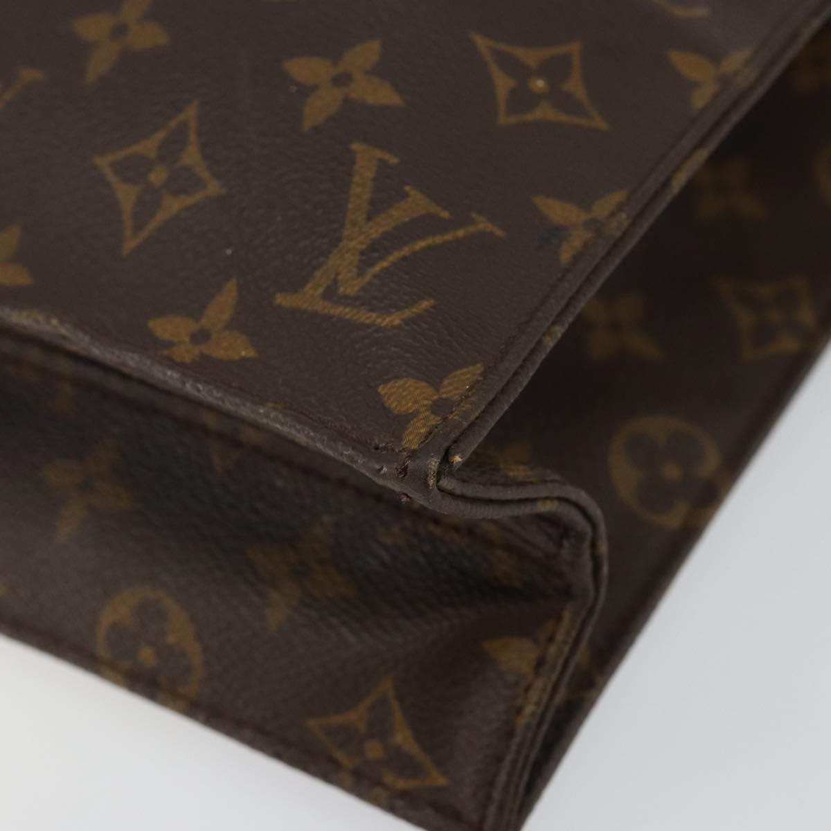 LOUIS VUITTON Monogram Sac Plat Hand Bag M51140 LV Auth 142812