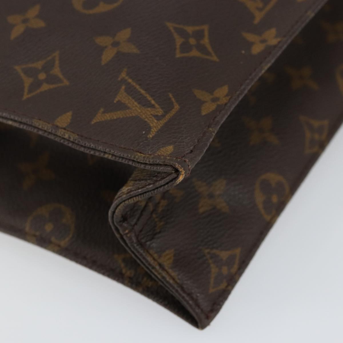 LOUIS VUITTON Monogram Sac Plat Hand Bag M51140 LV Auth 142812