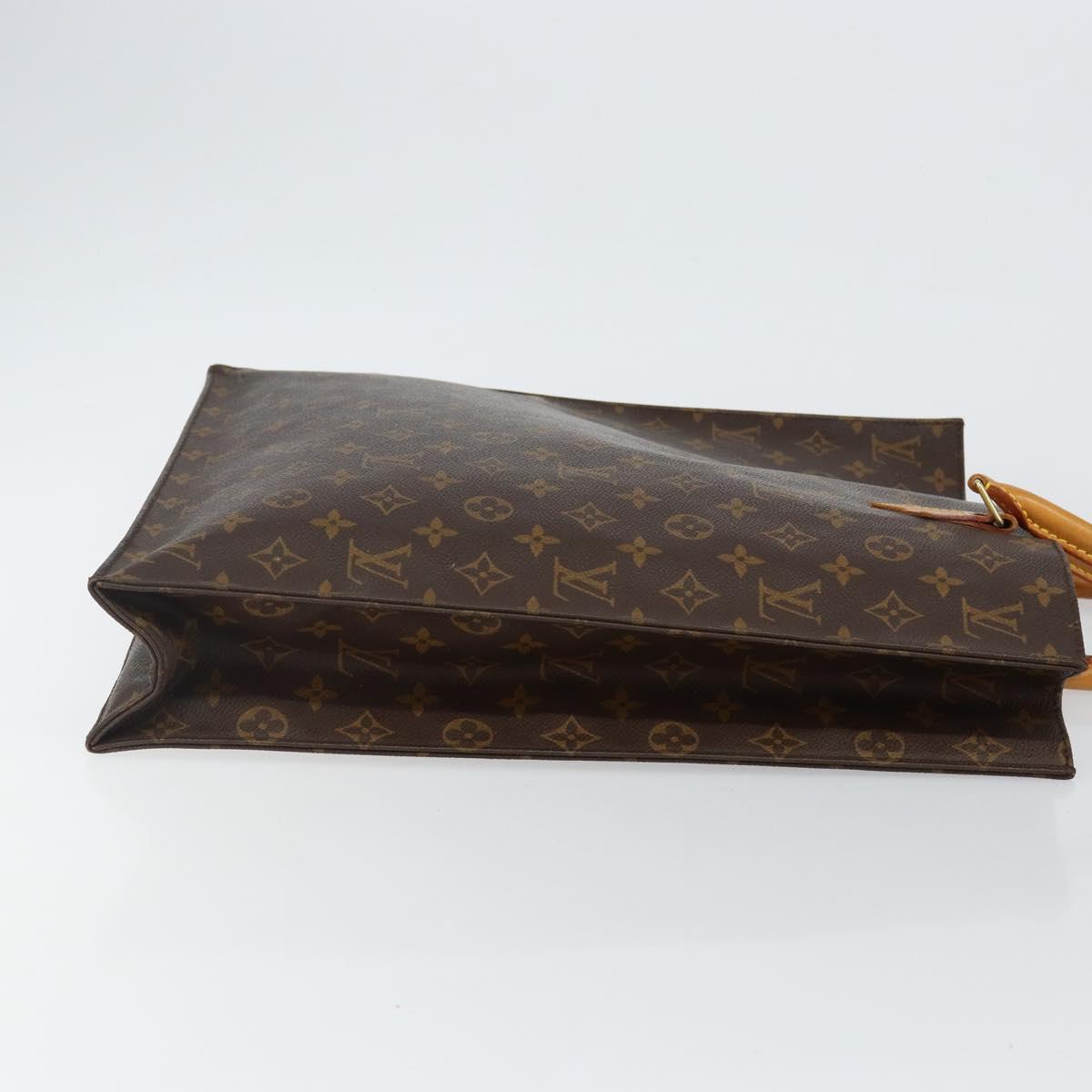 LOUIS VUITTON Monogram Sac Plat Hand Bag M51140 LV Auth 142812