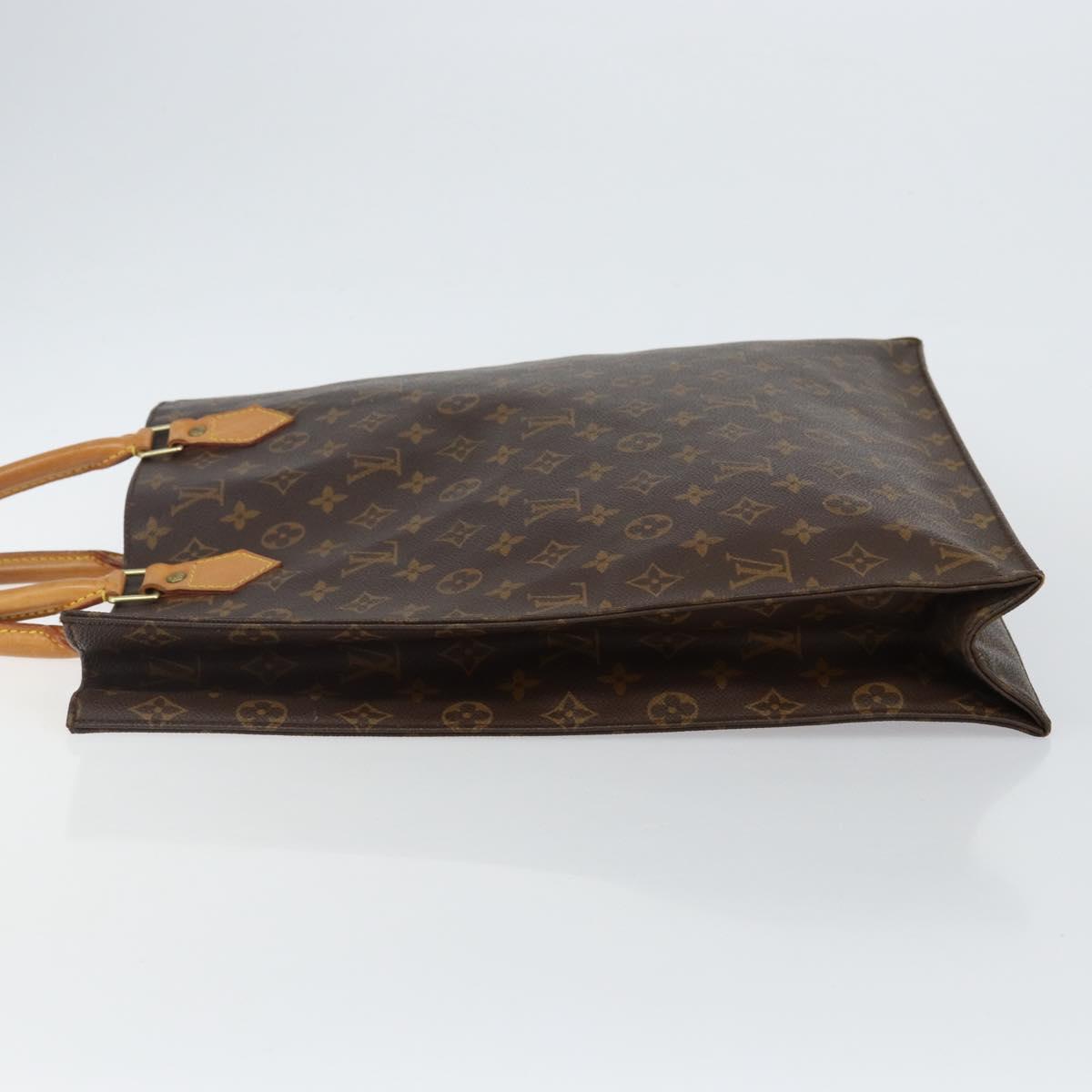 LOUIS VUITTON Monogram Sac Plat Hand Bag M51140 LV Auth 142812