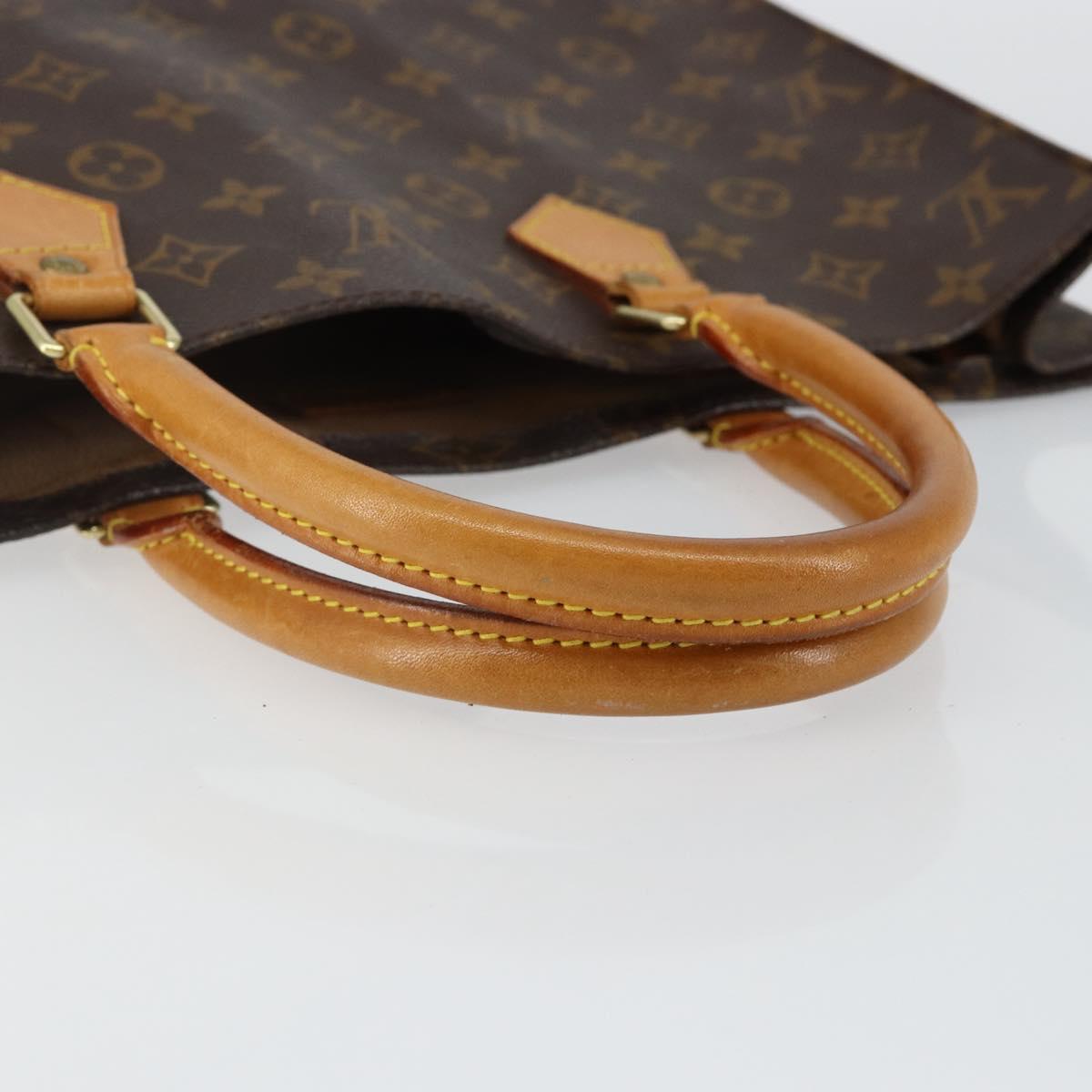 LOUIS VUITTON Monogram Sac Plat Hand Bag M51140 LV Auth 142812