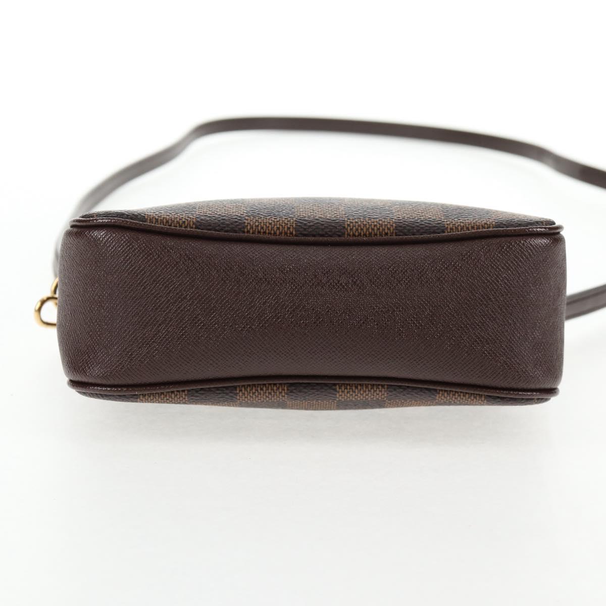 LOUIS VUITTON Damier Ebene Trousse Makeup Pouch N51982 LV Auth 142815V