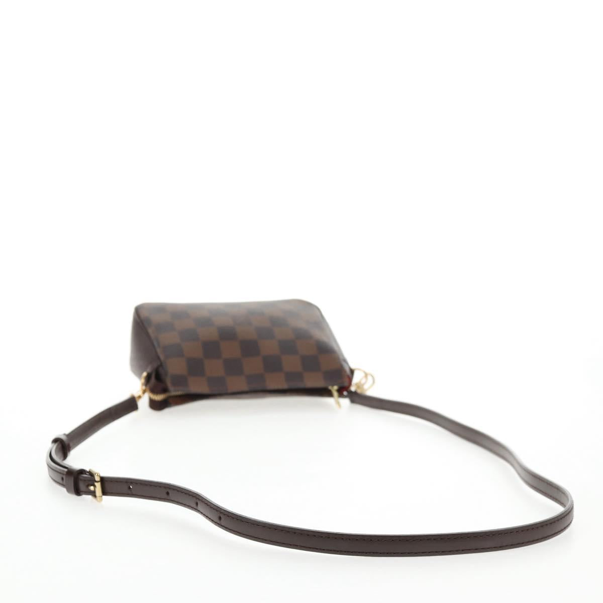 LOUIS VUITTON Damier Ebene Trousse Makeup Pouch N51982 LV Auth 142815V