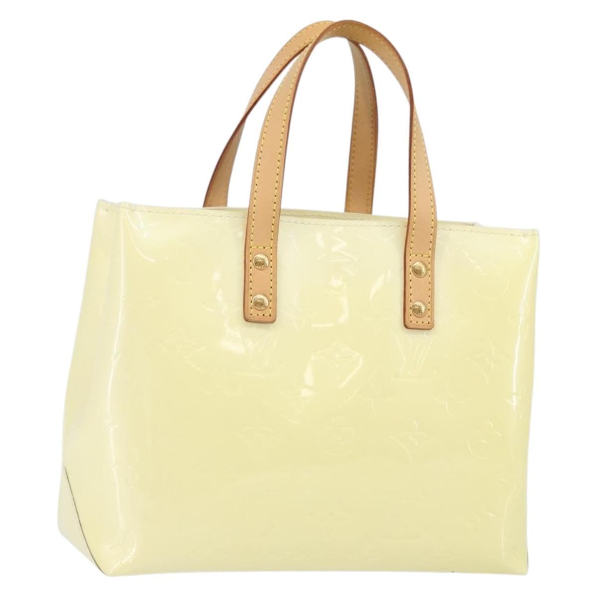 LOUIS VUITTON Monogram Vernis Reade PM Hand Bag Perle M91336 LV Auth 142816