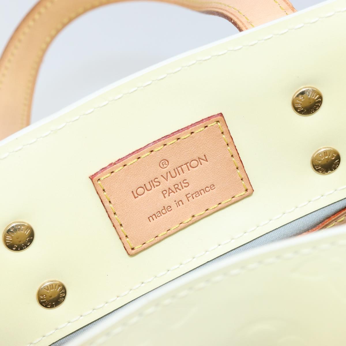 LOUIS VUITTON Monogram Vernis Reade PM Hand Bag Perle M91336 LV Auth 142816