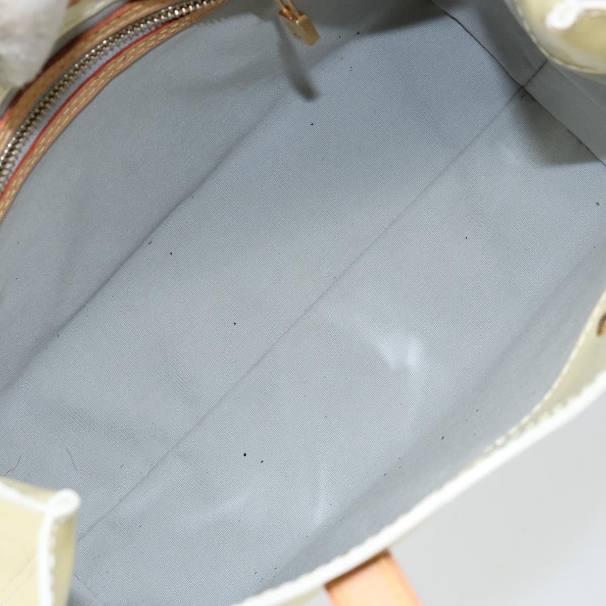 LOUIS VUITTON Monogram Vernis Reade PM Hand Bag Perle M91336 LV Auth 142816