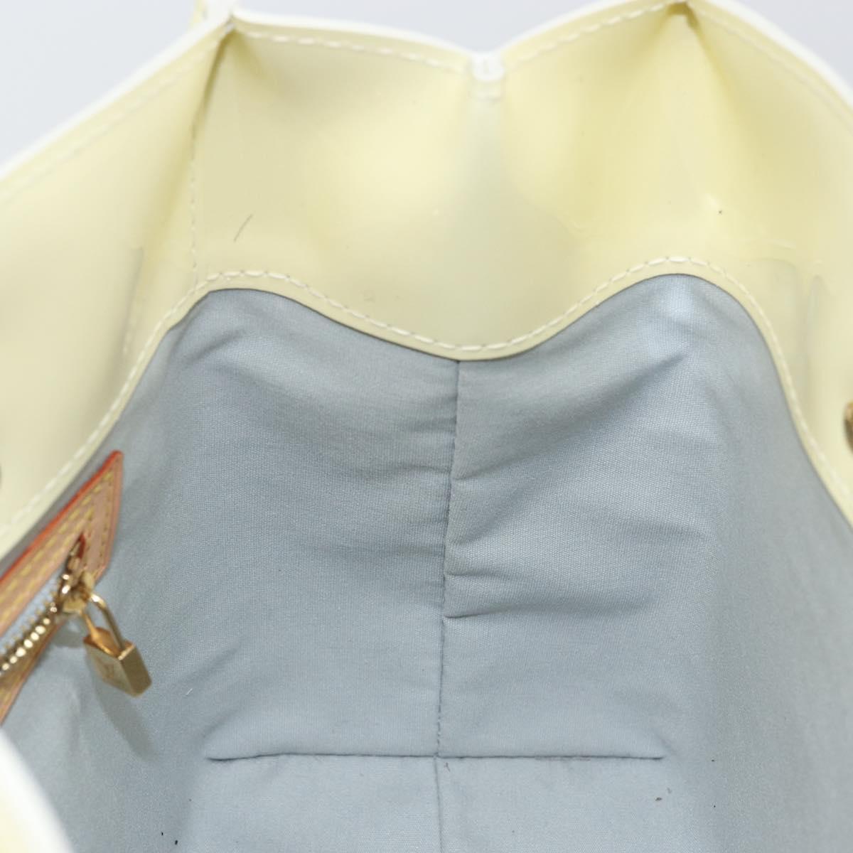 LOUIS VUITTON Monogram Vernis Reade PM Hand Bag Perle M91336 LV Auth 142816