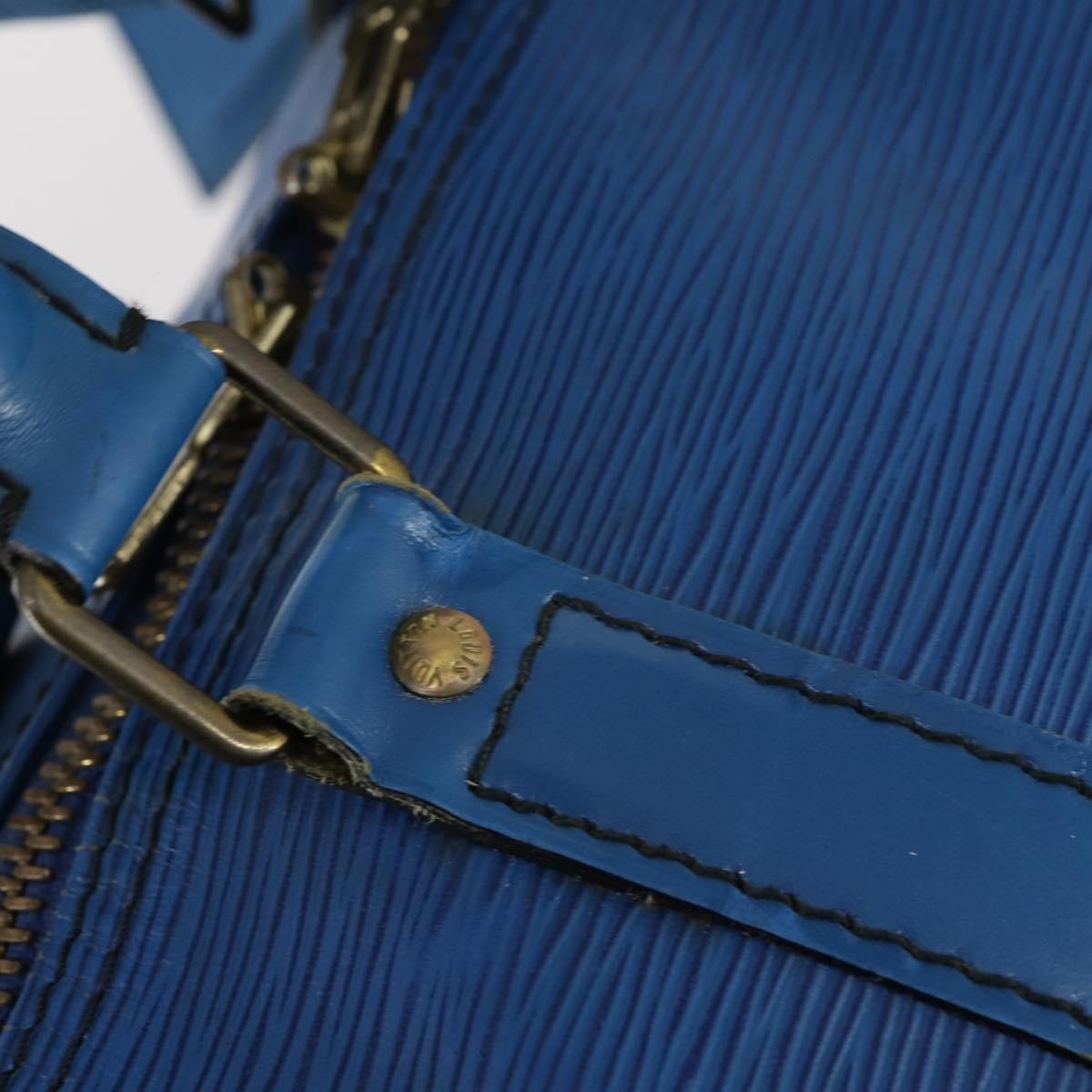 LOUIS VUITTON Epi Keepall 45 Boston Bag Blue M42975 LV Auth 142820