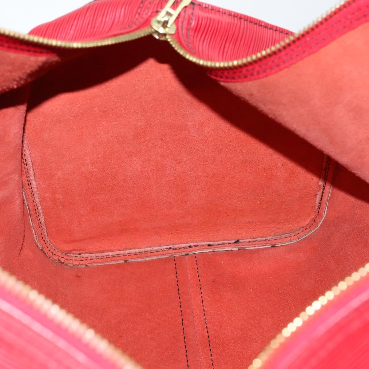 LOUIS VUITTON Epi Keepall 50 Boston Bag Red M42967 LV Auth 142821