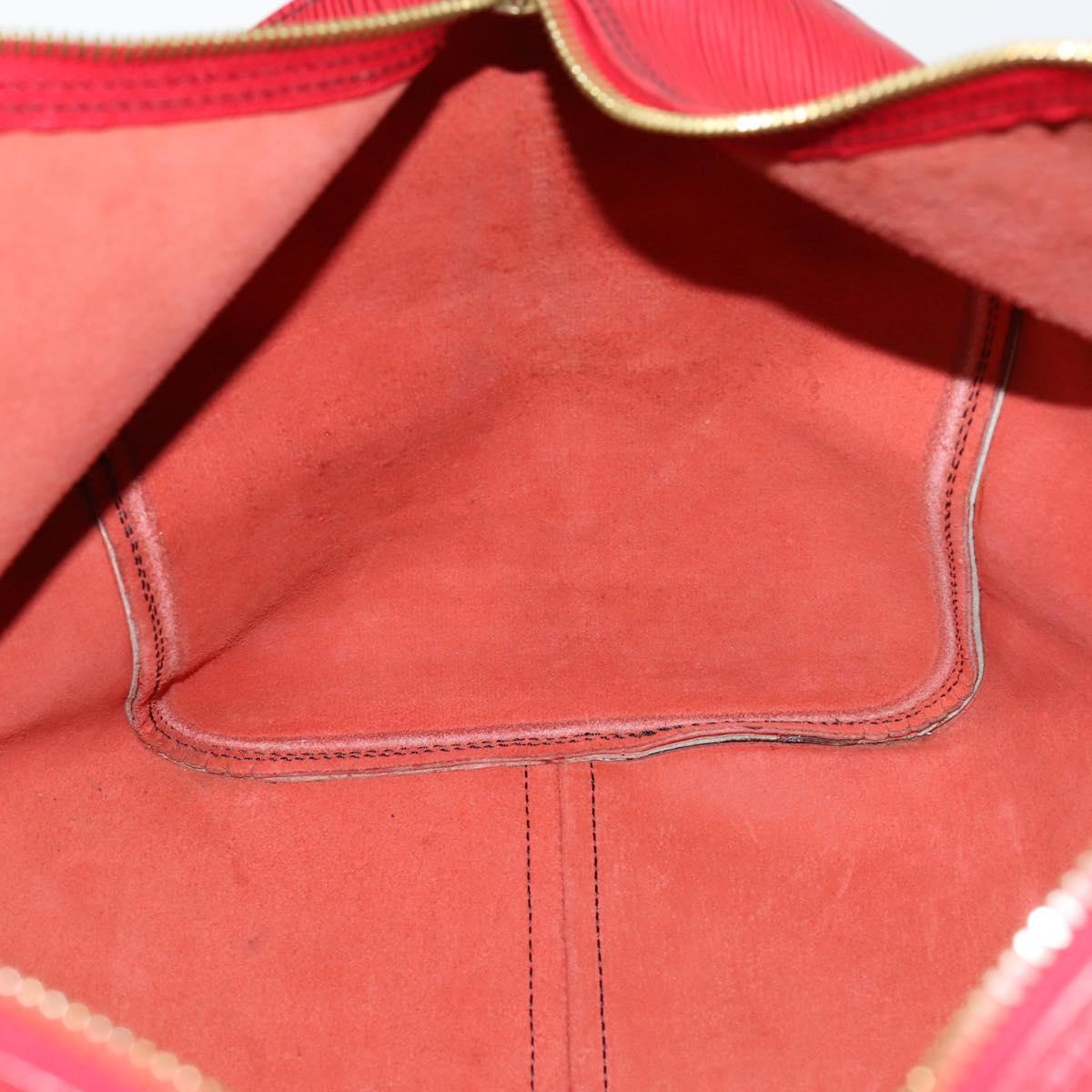LOUIS VUITTON Epi Keepall 50 Boston Bag Red M42967 LV Auth 142821