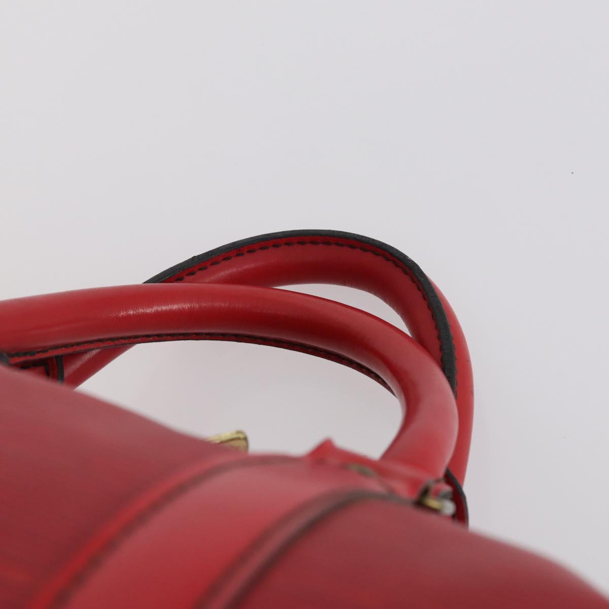 LOUIS VUITTON Epi Keepall 50 Boston Bag Red M42967 LV Auth 142821