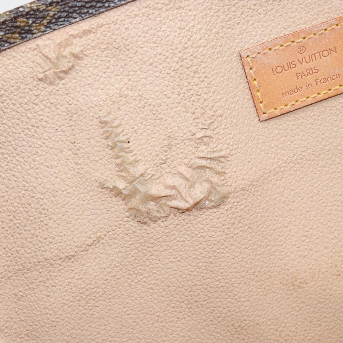 LOUIS VUITTON Monogram Sac Plat Hand Bag M51140 LV Auth 142831