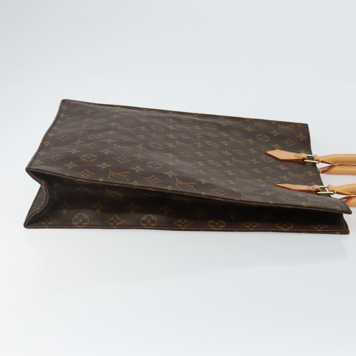 LOUIS VUITTON Monogram Sac Plat Hand Bag M51140 LV Auth 142831