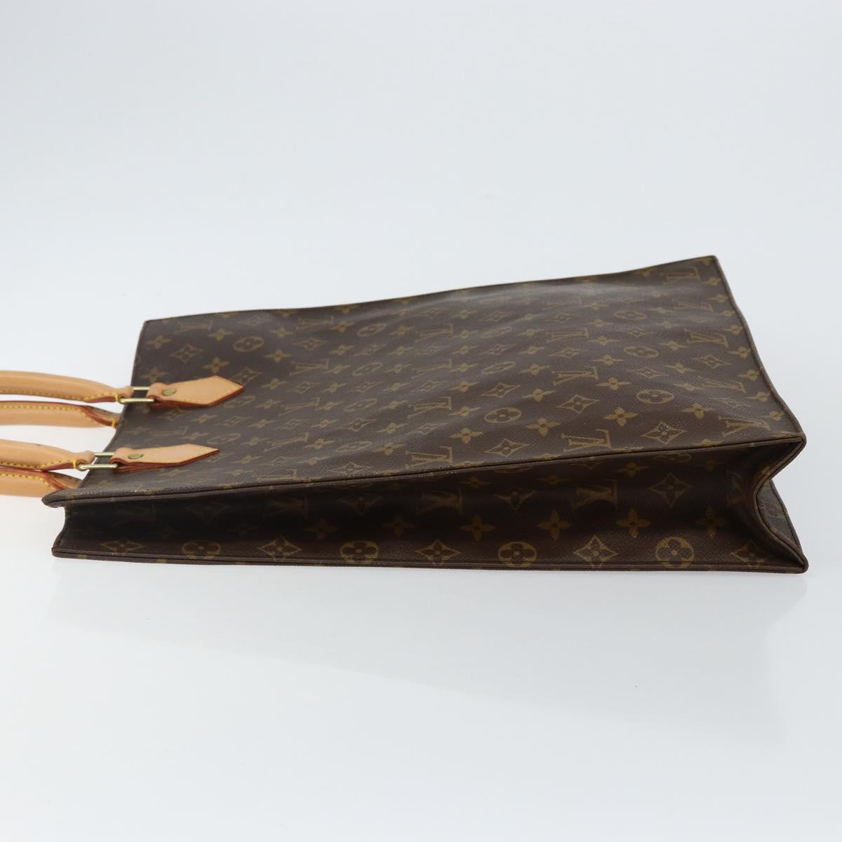 LOUIS VUITTON Monogram Sac Plat Hand Bag M51140 LV Auth 142831