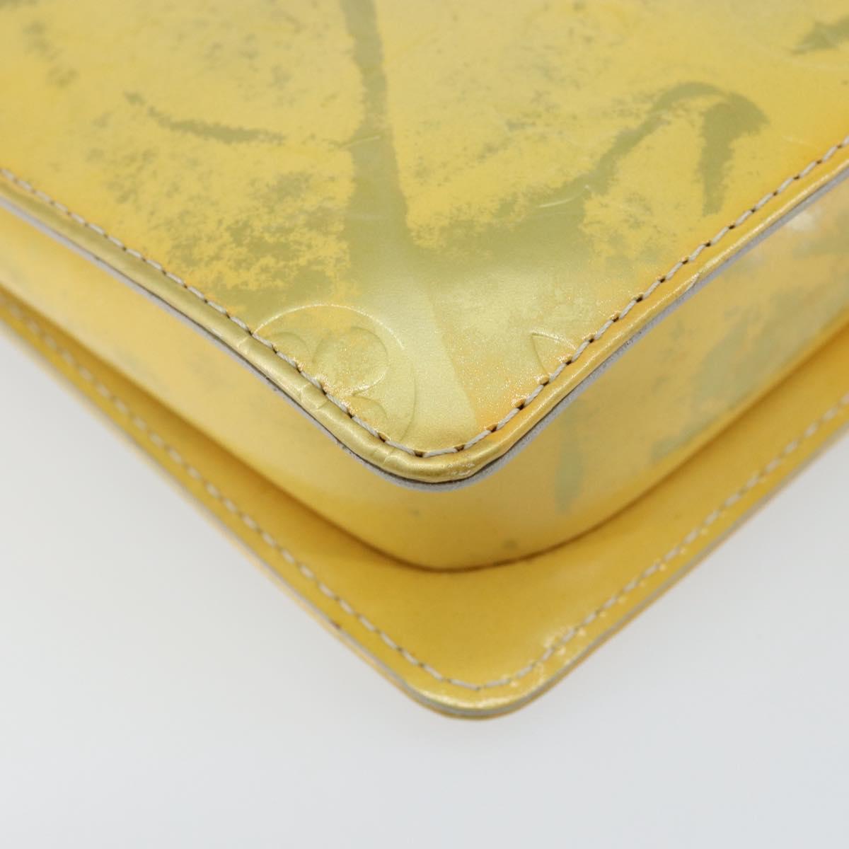 LOUIS VUITTON Monogram Vernis Motto Accessory Pouch Gris M91030 LV Auth 142835