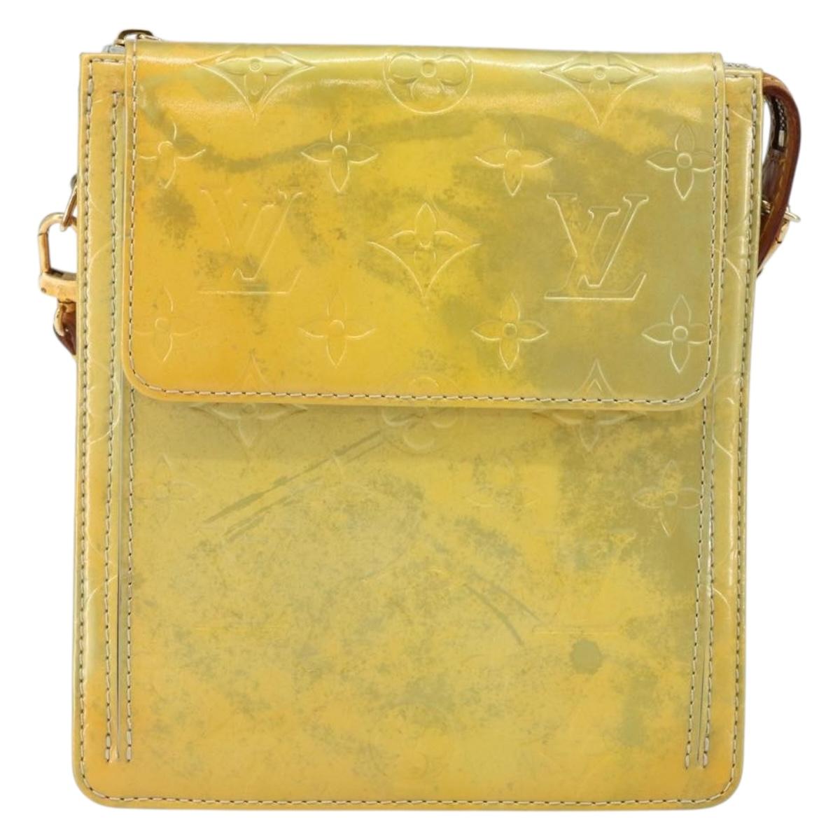 LOUIS VUITTON Monogram Vernis Motto Accessory Pouch Gris M91030 LV Auth 142835