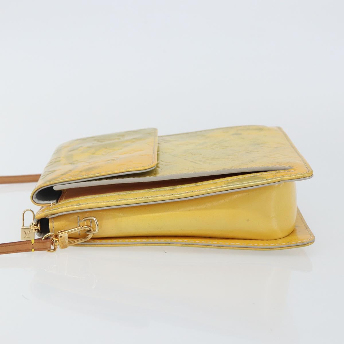 LOUIS VUITTON Monogram Vernis Motto Accessory Pouch Gris M91030 LV Auth 142835