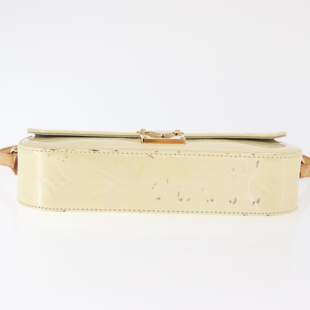 LOUIS VUITTON Monogram Vernis Malibu Street Bag Perle M91507 LV Auth 142836