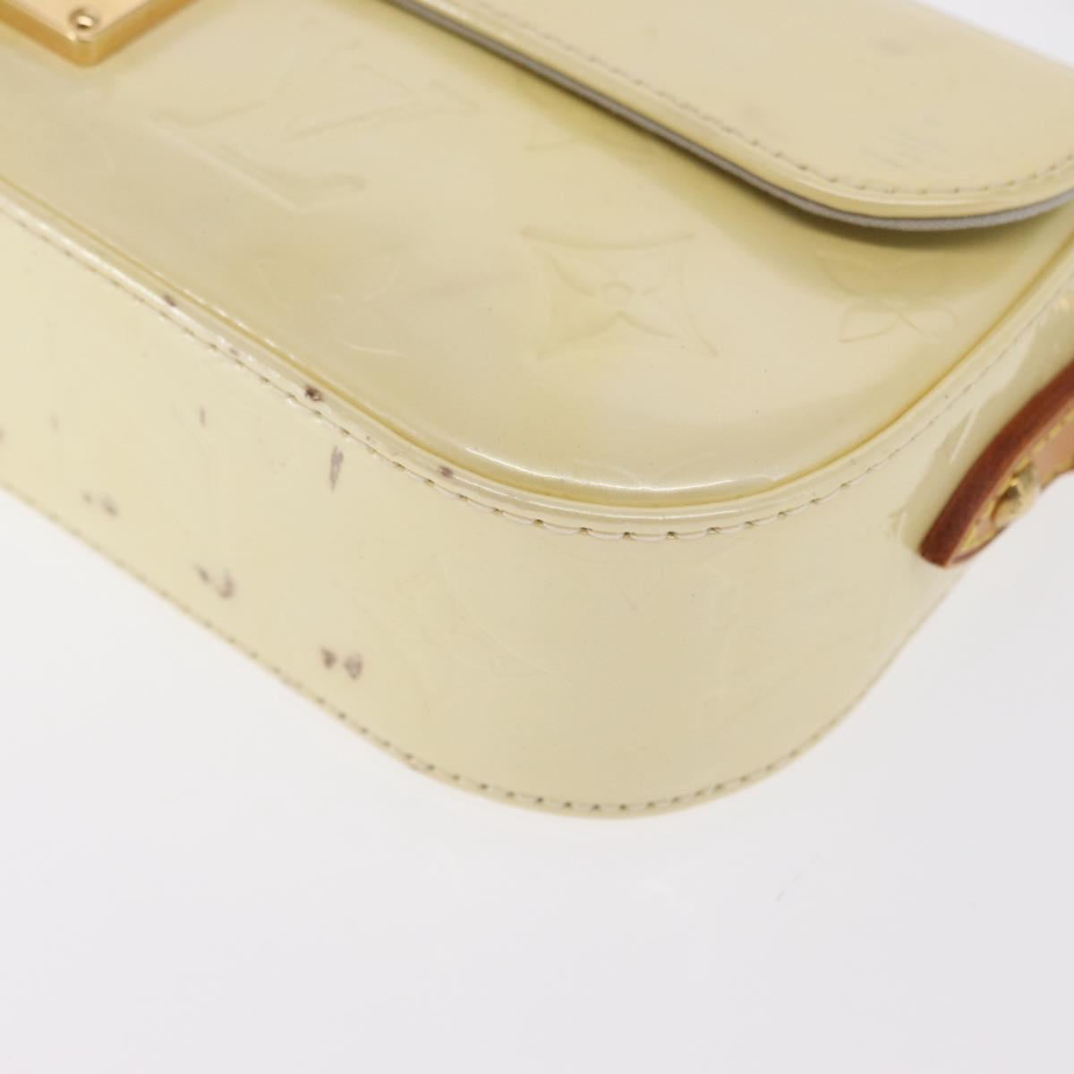 LOUIS VUITTON Monogram Vernis Malibu Street Bag Perle M91507 LV Auth 142836