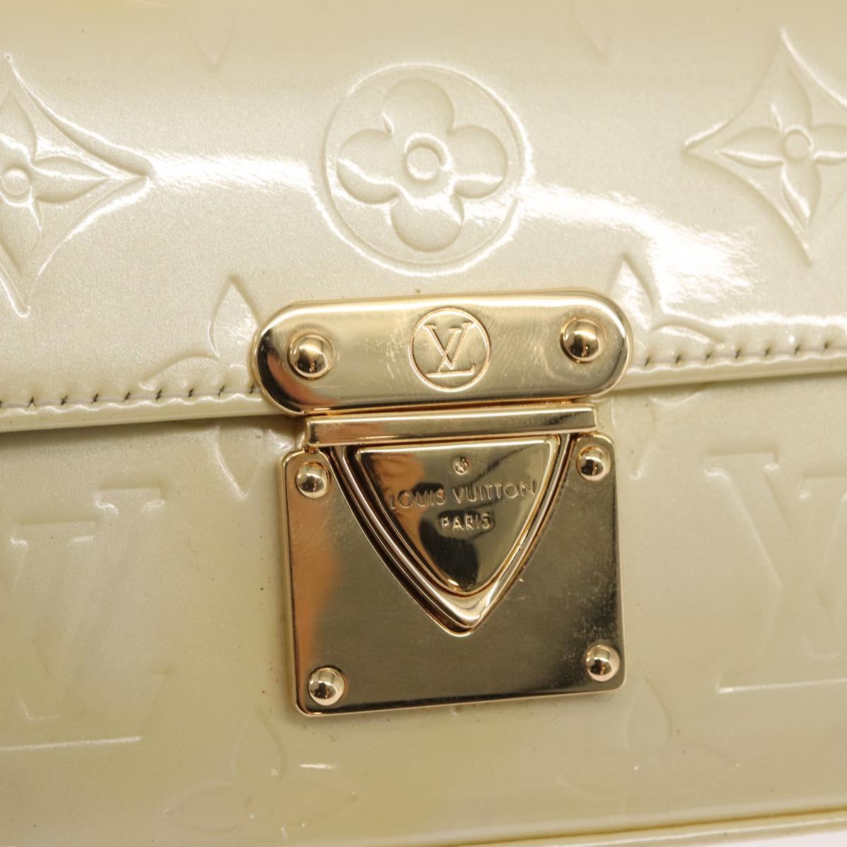 LOUIS VUITTON Monogram Vernis Malibu Street Bag Perle M91507 LV Auth 142836
