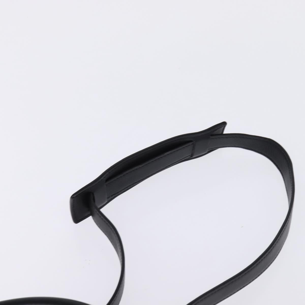 CELINE Trapeze Hand Bag Leather Canvas 2way Beige Black Orange Auth 142841