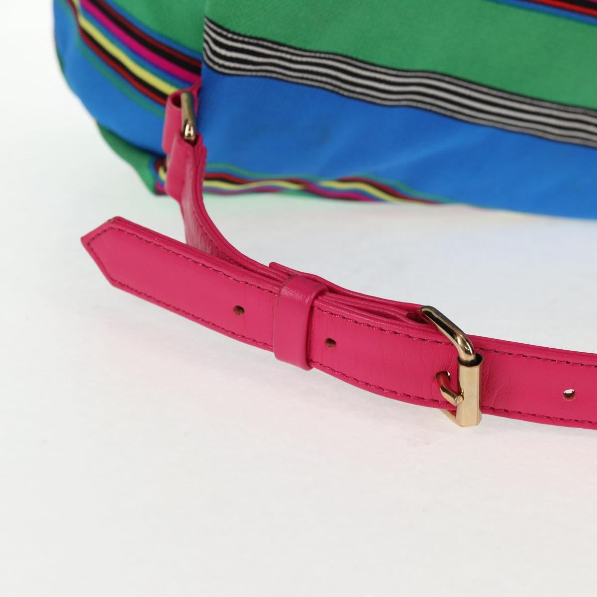 Gianni Versace Backpack Canvas Multicolor Gold Auth 142845V