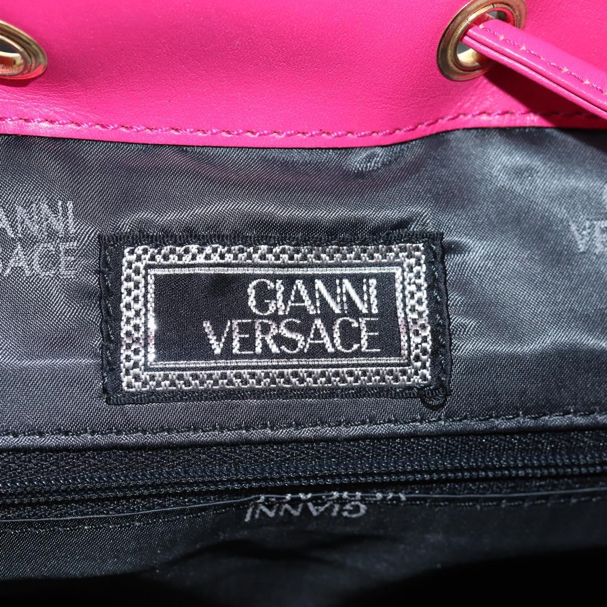 Gianni Versace Backpack Canvas Multicolor Gold Auth 142845V