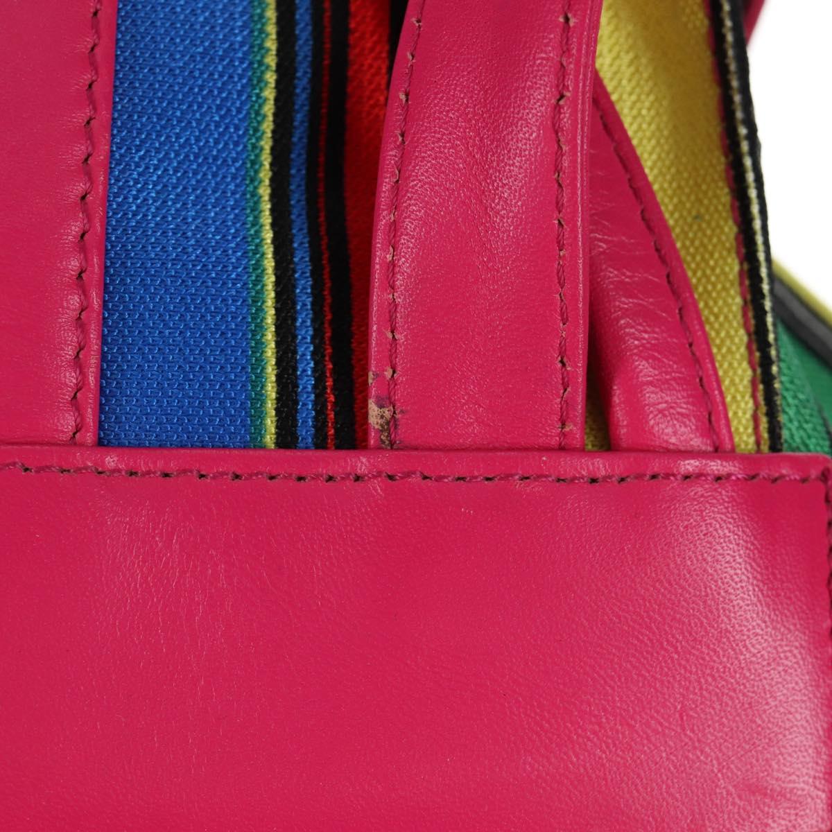 Gianni Versace Backpack Canvas Multicolor Gold Auth 142845V