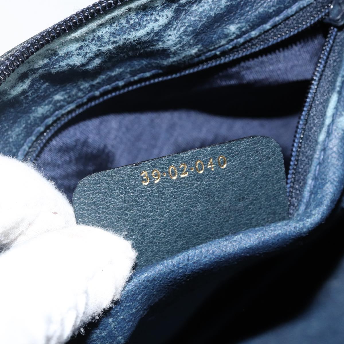 GUCCI GG Supreme Sherry Line Hand Bag PVC Navy Gold Red 39 02 040 Auth 142848