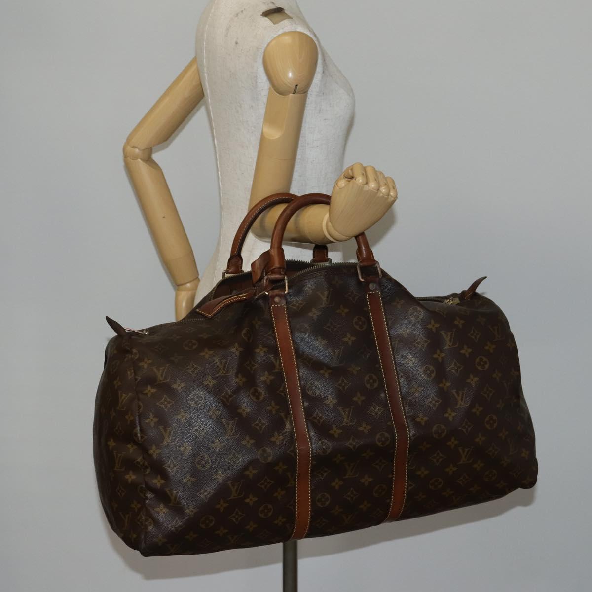 LOUIS VUITTON Monogram Keepall 55 Boston Bag M41424 LV Auth 142862