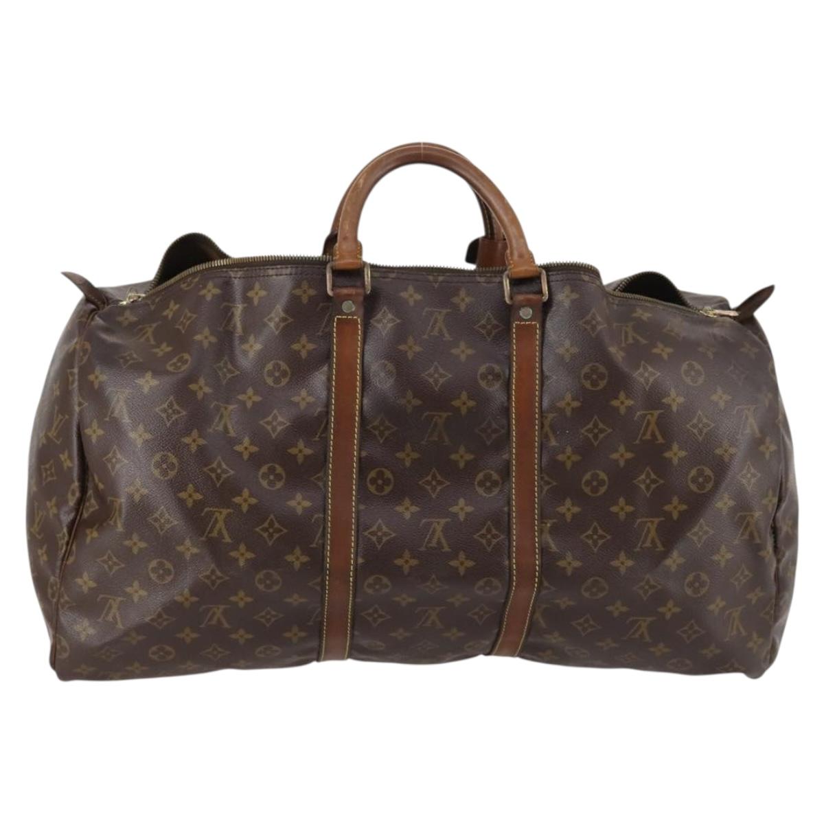 LOUIS VUITTON Monogram Keepall 55 Boston Bag M41424 LV Auth 142862