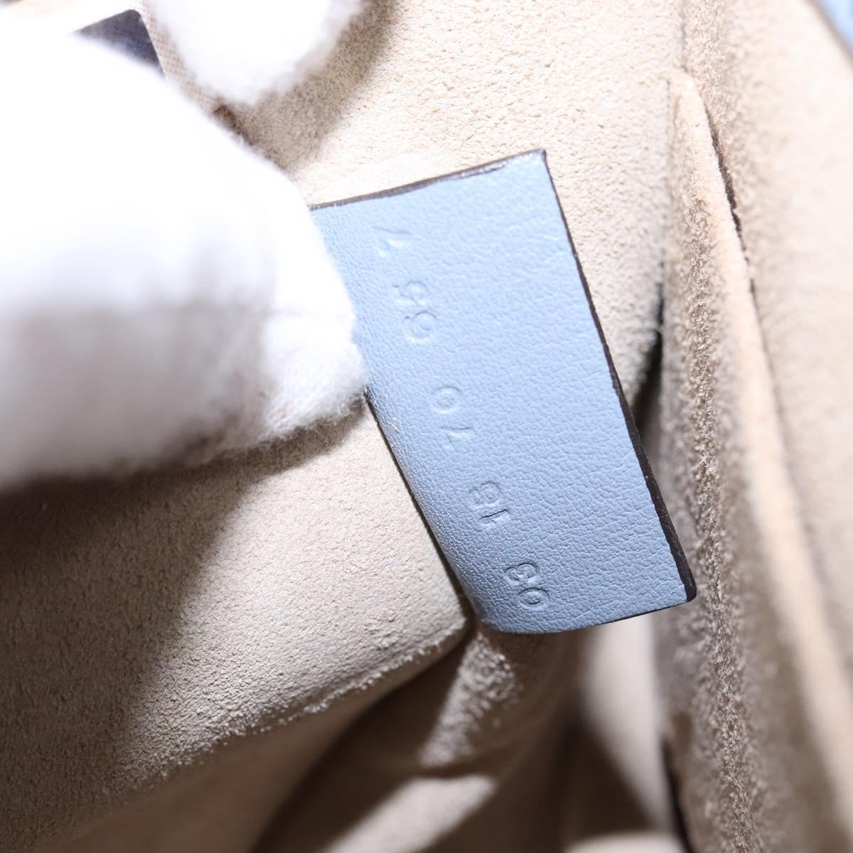 Chloe Nile Hand Bag Leather 2way Light Blue Gold Auth 142867