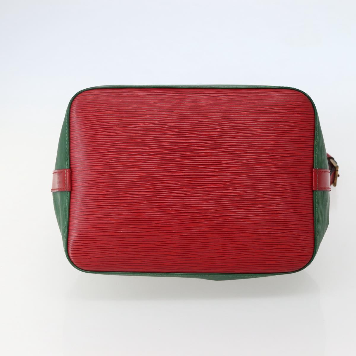 LOUIS VUITTON Epi Petit Noe Shoulder Bag Bicolor Green Red M44147 LV Auth 142869