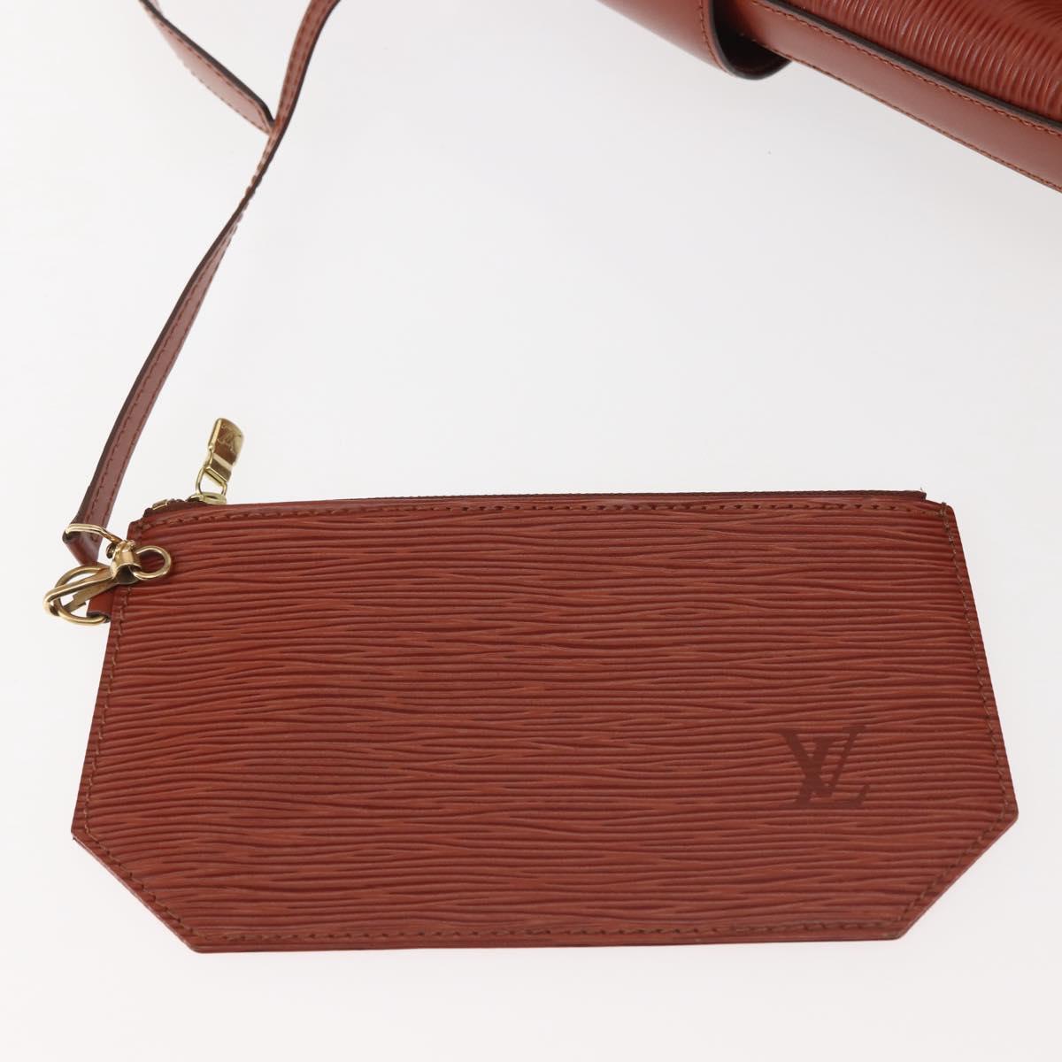 LOUIS VUITTON Epi Sac Depaule GM Shoulder Bag Brown M80193 LV Auth 142870