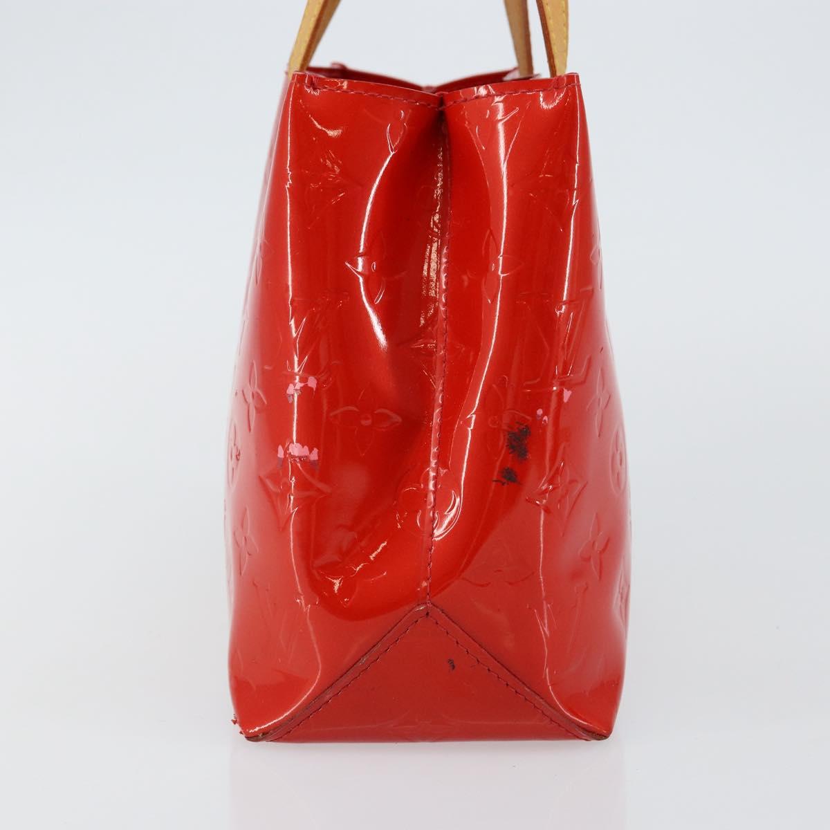 LOUIS VUITTON Monogram Vernis Reade PM Hand Bag Red Rouge M91088 LV Auth 142871