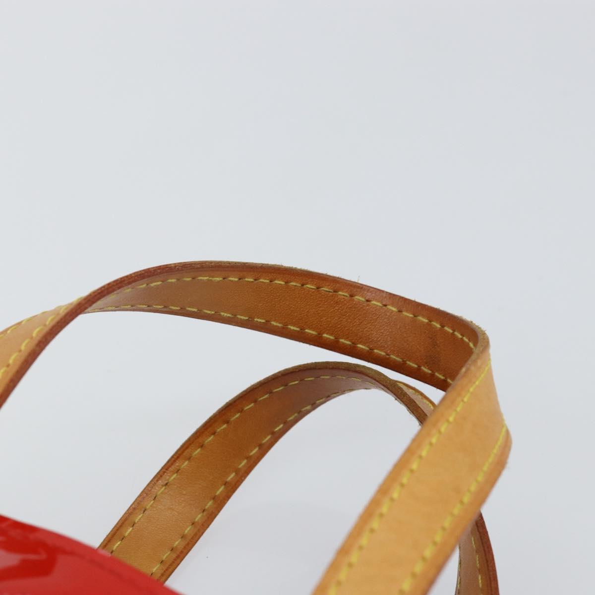 LOUIS VUITTON Monogram Vernis Reade PM Hand Bag Red Rouge M91088 LV Auth 142871