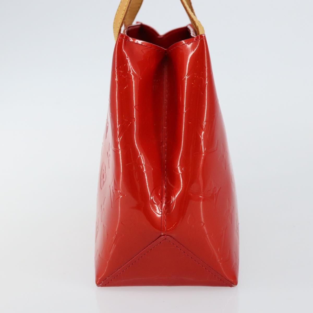 LOUIS VUITTON Monogram Vernis Reade PM Hand Bag Red Rouge M91088 LV Auth 142872