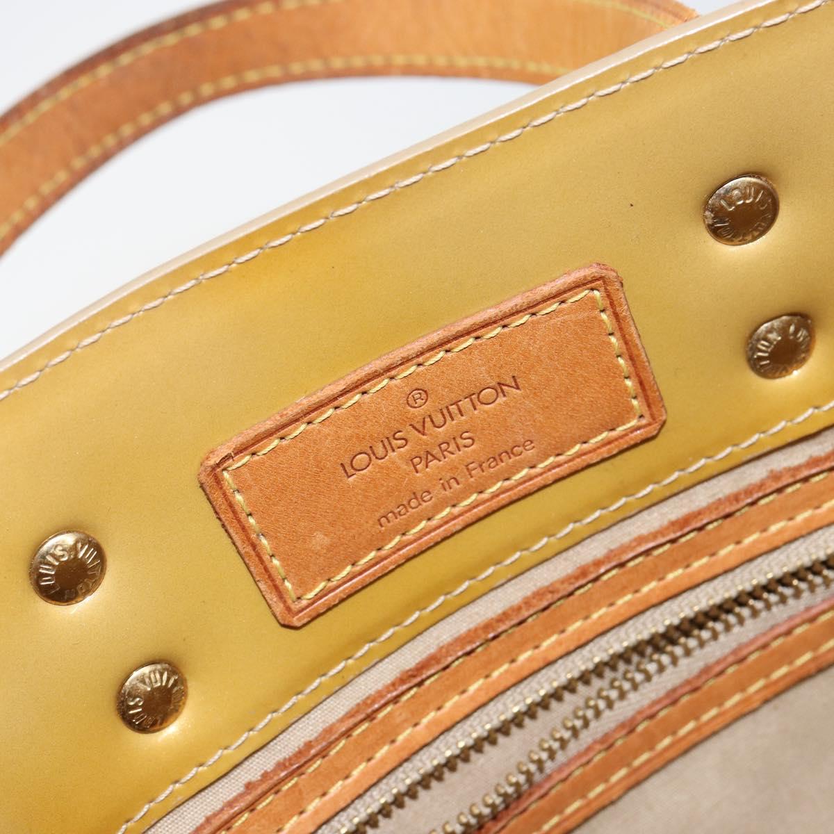 LOUIS VUITTON Monogram Vernis Reade PM Hand Bag Beige M91334 LV Auth 142873